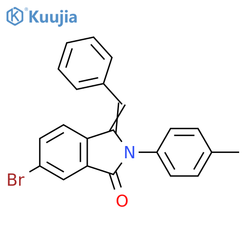 1H-Isoindol-1-one,6-bromo-2,3-dihydro-2-(4-methylphenyl)-3-(phenylmethylene)- structure