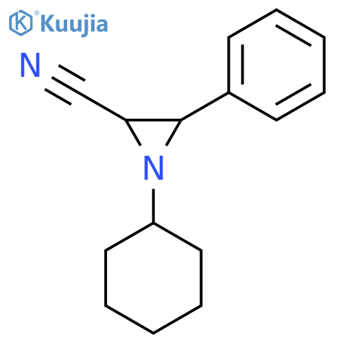 2-Aziridinecarbonitrile, 1-cyclohexyl-3-phenyl-, cis- structure