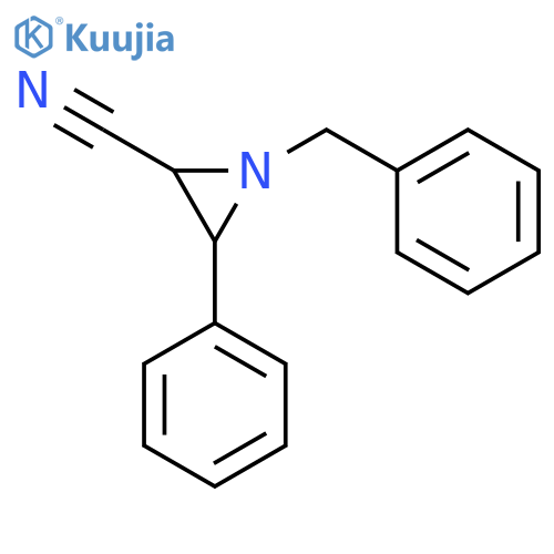 2-Aziridinecarbonitrile, 3-phenyl-1-(phenylmethyl)-, cis- structure