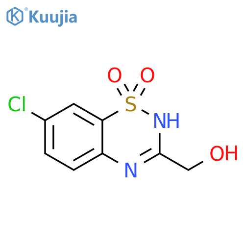 2H-1,2,4-BENZOTHIADIAZINE-3-METHANOL, 7-CHLORO-, 1,1-DIOXIDE structure