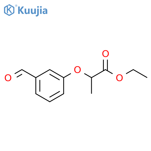 Propanoic acid, 2-(3-formylphenoxy)-, ethyl ester structure