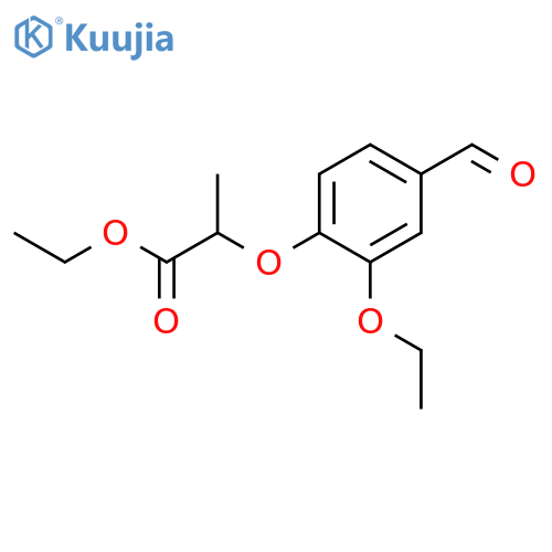 ethyl 2-(2-ethoxy-4-formylphenoxy)propanoate structure