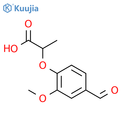 2-(4-Formyl-2-methoxyphenoxy)propanoic acid structure