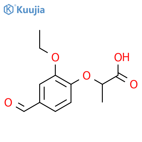 2-(2-Ethoxy-4-formylphenoxy)propanoic acid structure