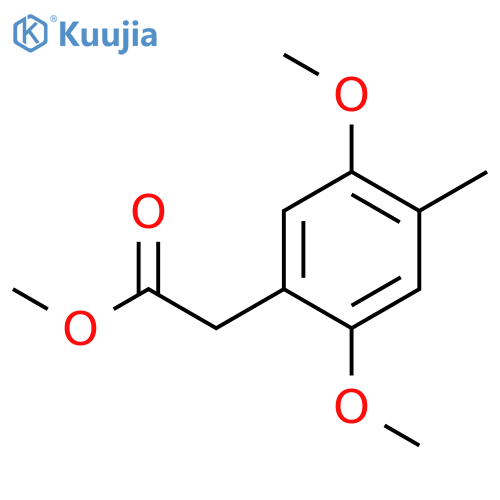 Benzeneacetic acid, 2,5-dimethoxy-4-methyl-, methyl ester structure