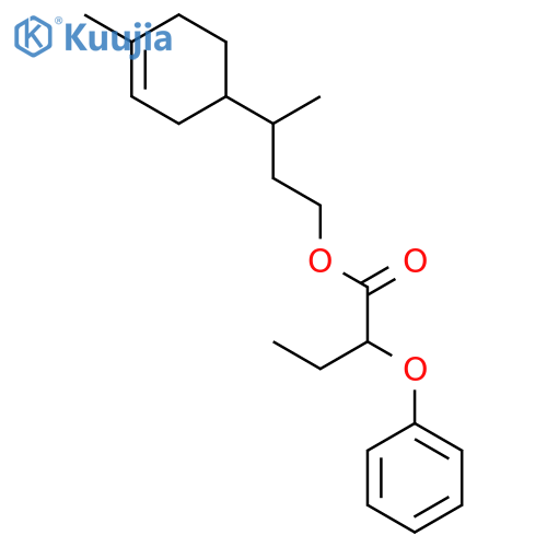 Butanoic acid, 2-phenoxy-, 3-(4-methyl-3-cyclohexen-1-yl)butyl ester structure