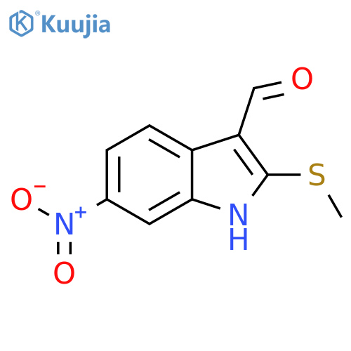 1H-Indole-3-carboxaldehyde, 2-(methylthio)-6-nitro- structure