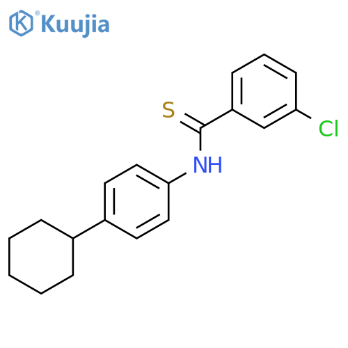 Benzenecarbothioamide, 3-chloro-N-(4-cyclohexylphenyl)- structure