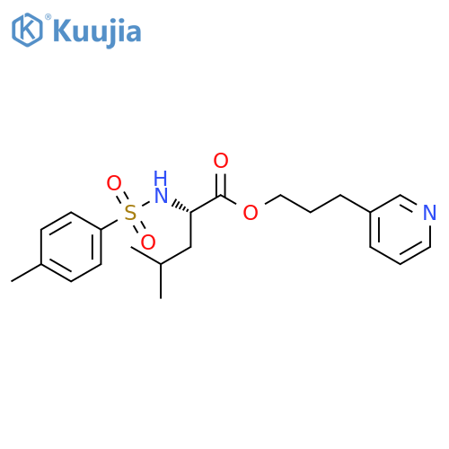 L-LEUCINE, N-[(4-METHYLPHENYL)SULFONYL]-, 3-(3-PYRIDINYL)PROPYL ESTER structure