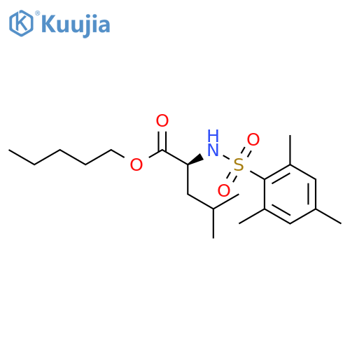 L-Leucine, N-[(2,4,6-trimethylphenyl)sulfonyl]-, pentyl ester structure