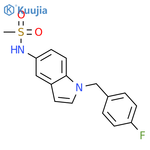 Methanesulfonamide, N-[1-[(4-fluorophenyl)methyl]-1H-indol-5-yl]- structure