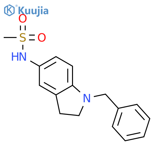METHANESULFONAMIDE, N-[2,3-DIHYDRO-1-(PHENYLMETHYL)-1H-INDOL-5-YL]- structure