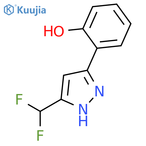 Phenol, 2-[5-(difluoromethyl)-1H-pyrazol-3-yl]- structure