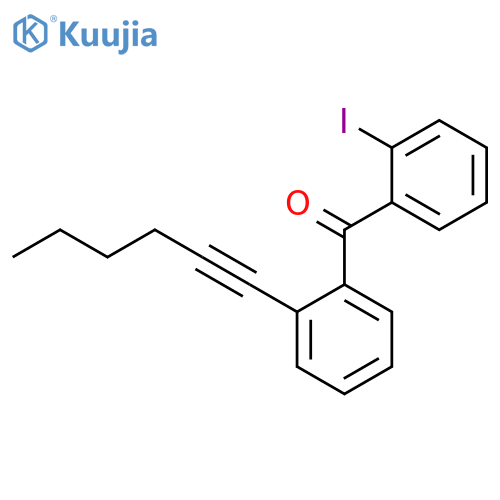 METHANONE, [(1-HEXYNYL)PHENYL](2-IODOPHENYL)- structure
