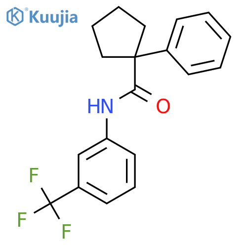 1-Phenyl-N-[3-(trifluoromethyl)phenyl]cyclopentane-1-carboxamide structure