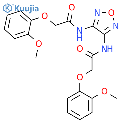 Acetamide, N,N'-1,2,5-oxadiazole-3,4-diylbis[2-(2-methoxyphenoxy)- structure