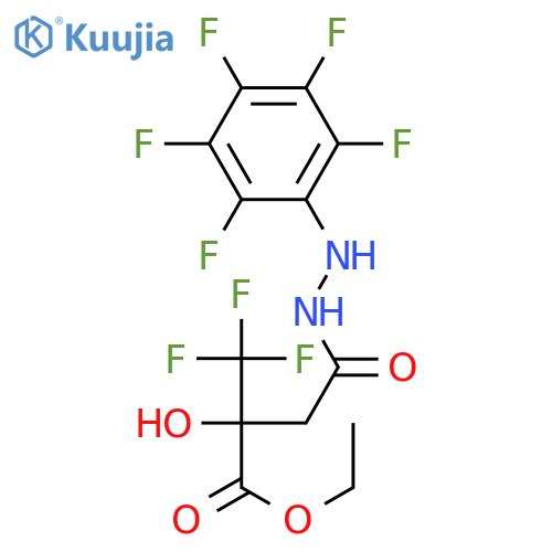 <br>ethyl 2-hydroxy-4-oxo-4-[2-(pentafluorophenyl)hydrazino]-2-(trifluoromethyl )butanoate structure