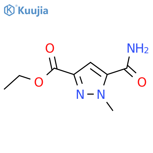 ethyl 5-carbamoyl-1-methyl-1H-pyrazole-3-carboxylate structure