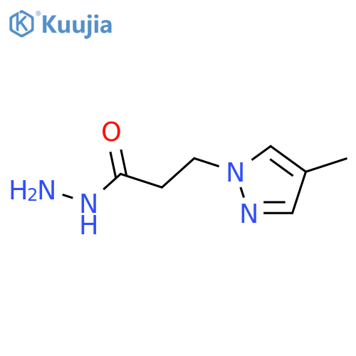3-(4-Methyl-1H-pyrazol-1-yl)propanehydrazide structure