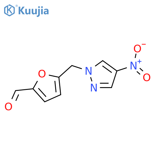 5-(4-nitro-1H-pyrazol-1-yl)methylfuran-2-carbaldehyde structure