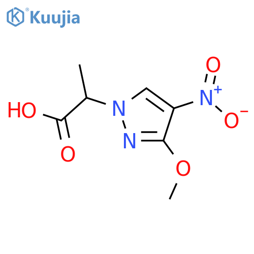 2-(3-Methoxy-4-nitro-1H-pyrazol-1-yl)propanoic acid structure