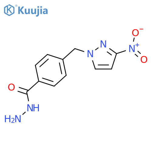 4-(3-Nitro-pyrazol-1-ylmethyl)-benzoic acid hydrazide structure