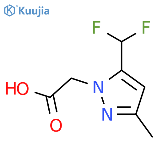 2-[5-(difluoromethyl)-3-methyl-1H-pyrazol-1-yl]acetic acid structure