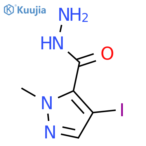 4-Iodo-1-methyl-1H-pyrazole-5-carbohydrazide structure
