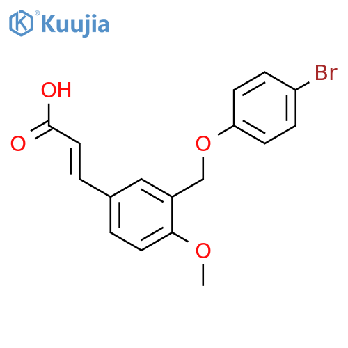 3-{3-(4-bromophenoxy)methyl-4-methoxyphenyl}prop-2-enoic acid structure