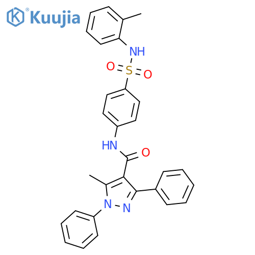 <br>5-Methyl-1,3-diphenyl-1H-pyrazole-4-carboxylic acid (4-o-tolylsulfamoyl-phe nyl)-amide structure