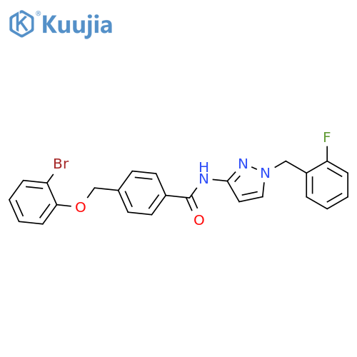 4-(2-Bromo-phenoxymethyl)-N-[1-(2-fluoro-benzyl)-1H-pyrazol-3-yl]-benzamide structure