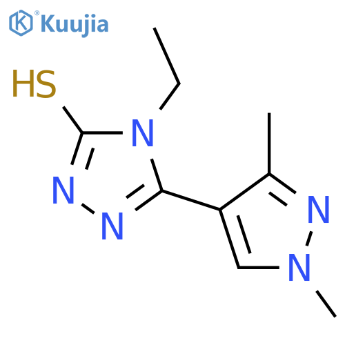 3H-1,2,4-Triazole-3-thione,5-(1,3-dimethyl-1H-pyrazol-4-yl)-4-ethyl-2,4-dihydro-(9CI) structure