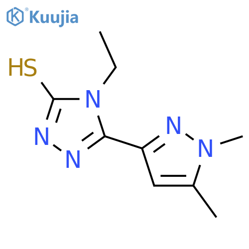 5-(1,5-dimethyl-1H-pyrazol-3-yl)-4-ethyl-4H-1,2,4-triazole-3-thiol structure