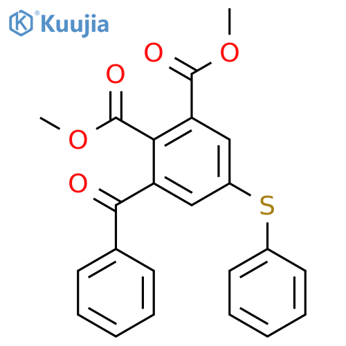1,2-BENZENEDICARBOXYLIC ACID, 3-BENZOYL-5-(PHENYLTHIO)-, DIMETHYL ESTER structure