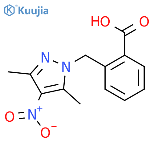 2-(3,5-Dimethyl-4-nitro-1H-pyrazol-1-yl)methylbenzoic acid structure