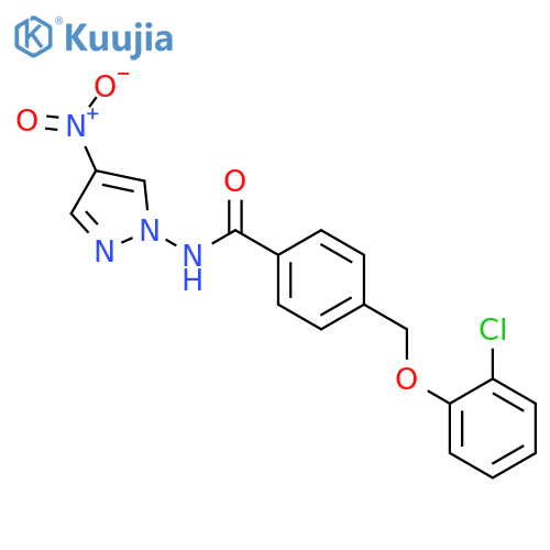 4-(2-Chloro-phenoxymethyl)-N-(4-nitro-pyrazol-1-yl)-benzamide structure