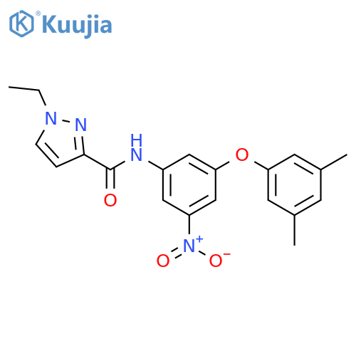 <br>1-Ethyl-1H-pyrazole-3-carboxylic acid [3-(3,5-dimethyl-phenoxy)-5-nitro-phe nyl]-amide structure