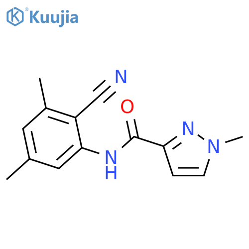 N-(2-cyano-3,5-dimethylphenyl)-1-methyl-1h-pyrazole-3-carboxamide structure