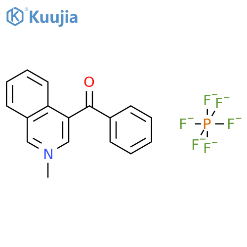 4-Benzoyl-2-methylisoquinolin-2-ium hexafluoridophosphate(1-) structure