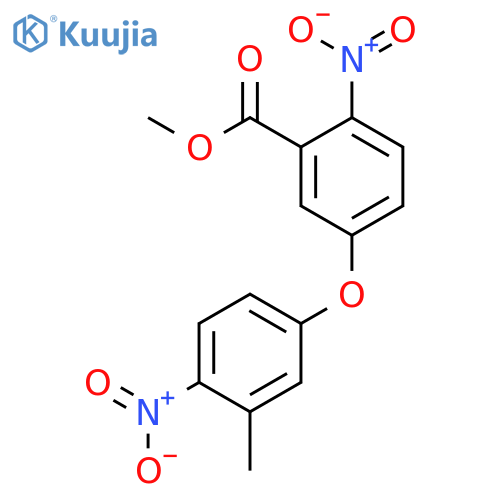 Benzoic acid, 5-(3-methyl-4-nitrophenoxy)-2-nitro-, methyl ester structure