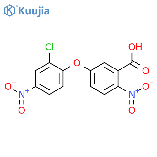 Benzoic acid, 5-(2-chloro-4-nitrophenoxy)-2-nitro- structure