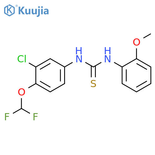 1-(3-Chloro-4-difluoromethoxy-phenyl)-3-(2-methoxy-phenyl)-thiourea structure