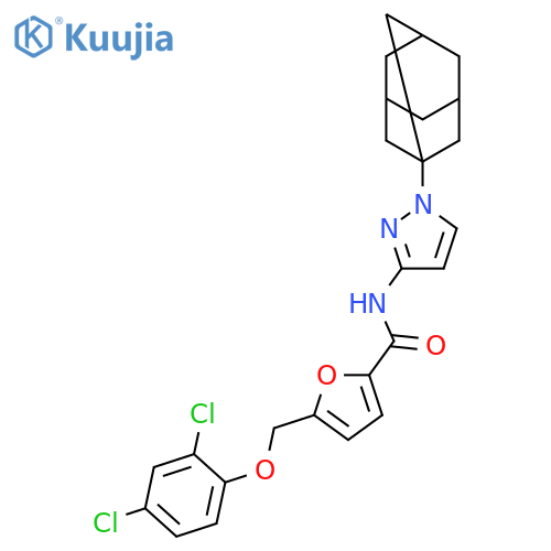 <br>5-(2,4-Dichloro-phenoxymethyl)-furan-2-carboxylic acid (1-adamantan-1-yl-1H -pyrazol-3-yl)-amide structure
