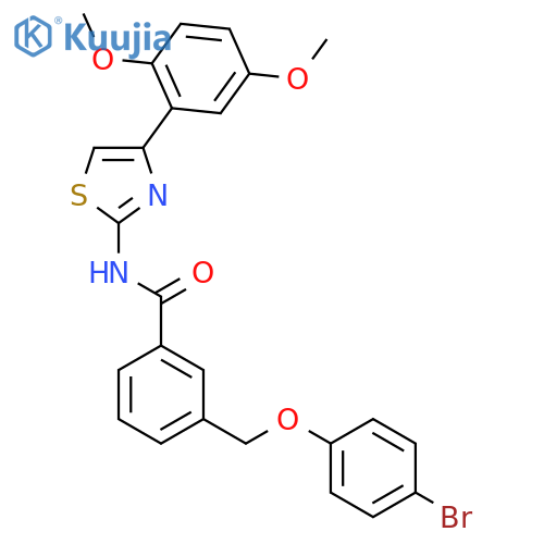 <br>3-(4-Bromo-phenoxymethyl)-N-[4-(2,5-dimethoxy-phenyl)-thiazol-2-yl]-benzami de structure