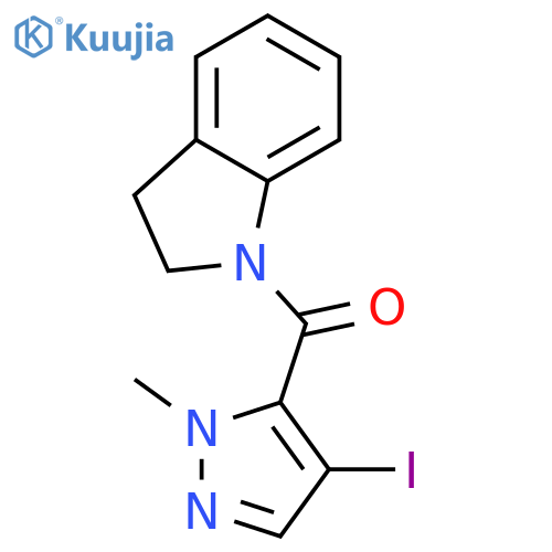 (2,3-Dihydro-indol-1-yl)-(4-iodo-2-methyl-2H-pyrazol-3-yl)-methanone structure