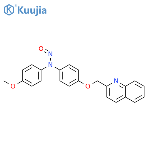 BENZENAMINE, 4-METHOXY-N-NITROSO-N-[4-(2-QUINOLINYLMETHOXY)PHENYL]- structure