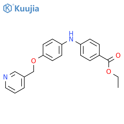 BENZOIC ACID, 4-[[4-(3-PYRIDINYLMETHOXY)PHENYL]AMINO]-, ETHYL ESTER structure