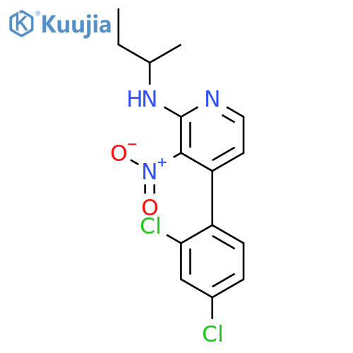 2-PYRIDINAMINE, 4-(2,4-DICHLOROPHENYL)-N-(1-METHYLPROPYL)-3-NITRO- structure