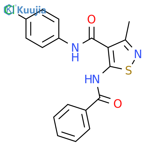 4-Isothiazolecarboxamide,5-(benzoylamino)-N-(4-chlorophenyl)-3-methyl- structure