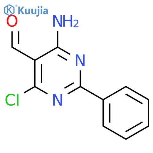 5-PYRIMIDINECARBOXALDEHYDE, 4-AMINO-6-CHLORO-2-PHENYL- structure